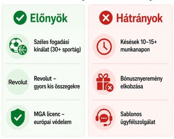 BoaBet előnyök és hátrányok összehasonlítása játékosi visszajelzések alapján